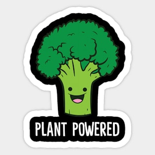 Funny Broccoli Lover Plant Powered Sticker